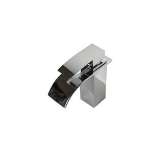 Robinet de salle de bain Waterfall, blanc et chrome