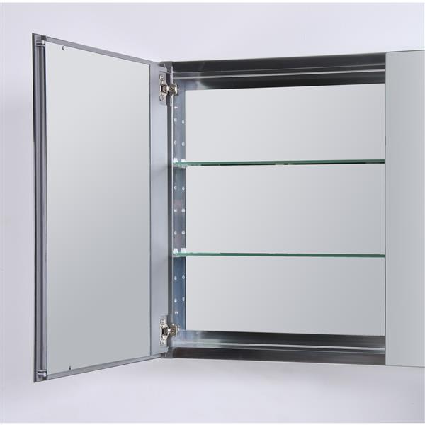 GEF Rosalie 20-in White Single Sink Bathroom Vanity Set with White Acrylic Top and Medicine Cabinet