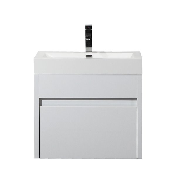 Ensemble de meublelavabo simple Selena par GEF blanc de 24 po avec