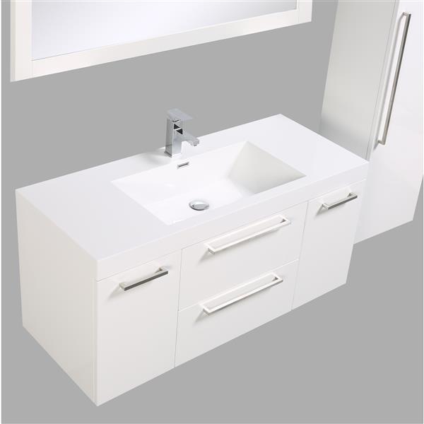 GEF Meublelavabo Amira avec armoire à pharmacie, 48 po blanc RONA