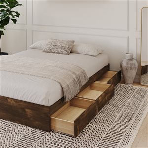Lit contemporain Nexera(MD), 3 tiroirs, truffe, grand lit