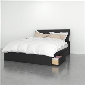 Nexera Contemporary Queen Bedroom Set - 2 Pieces - Black