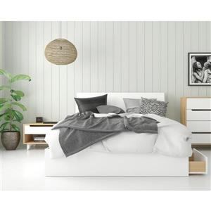 Nexera Radiance Queen Bedroom Set - 3 Pieces - Maple/White