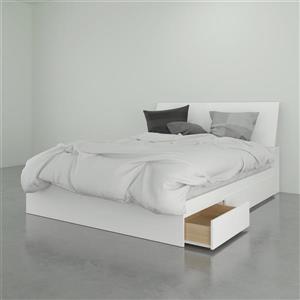 Nexera Contemporary Queen Bedroom Set - 2 Pieces - White