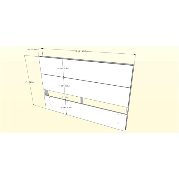 Ens. chambre à coucher grand lit «Rubicon», 3 mcx, truffe