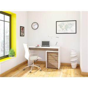 Nexera Liber-T Home Office Set - 2 Pieces - White/Walnut
