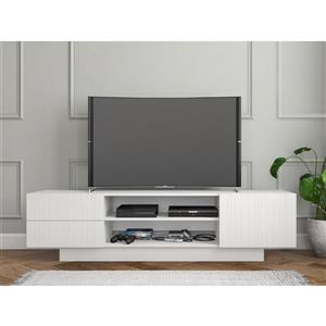 Nexera Marble TV Stand - 72-in - Wood - White