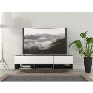Nexera Rustik TV Stand - 60-in -  Wood - Bark Grey/White