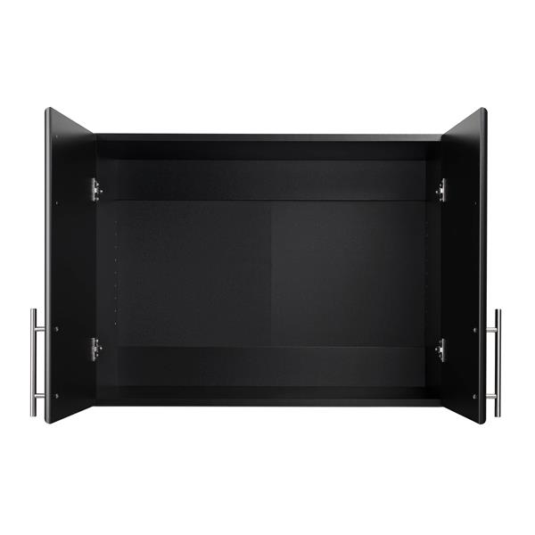 Armoire murale Elite 2 portes empilable, noir,  32 pox24 pox16 po