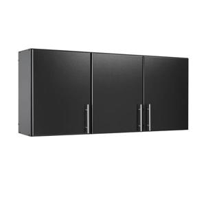 Prepac Elite Wall Cabinet - 3-door - Black - 54-in W x 24-in H x 12-in D