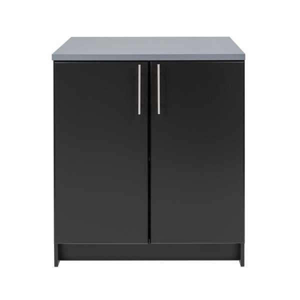 Prepac Elite Base Cabinet 2 Door Black Grey 32 In W X 36 In