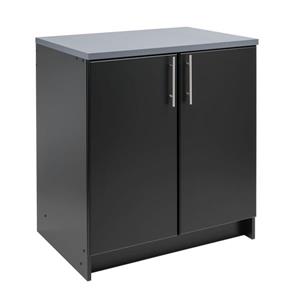 Prepac Elite Base Cabinet 2-Door - Black / Grey - 32-in W x 36-in H x 24-in D
