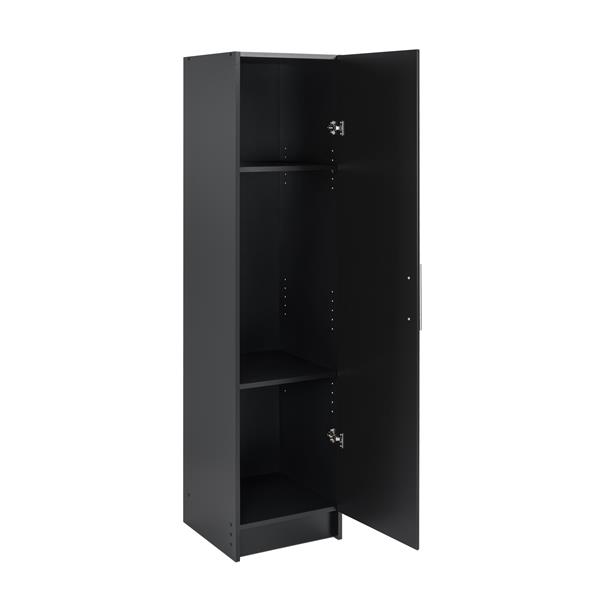 Prepac Elite Narrow Cabinet 1 Door, Narrow Black Cabinet