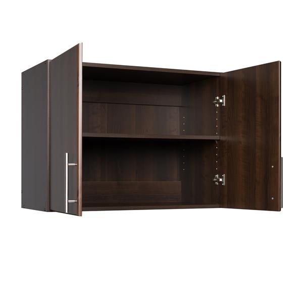 Armoire murale Elite 2 portes empilable, expresso, 32 pox24 po