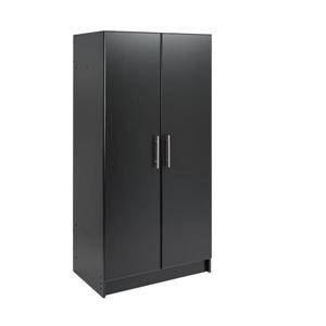 Prepac Elite 32-in x 65-in x 20-in Black Wardrobe Cabinet