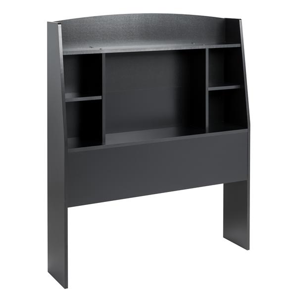 Prepac Astrid Twin Headboard with shelf - Black