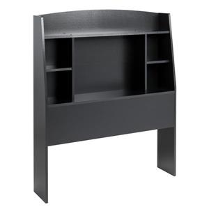 Prepac Astrid Twin Headboard with shelf - Black