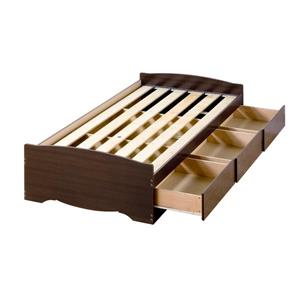 Prepac Twin Mate's Espresso Platform Storage Bed with 3 Drawers