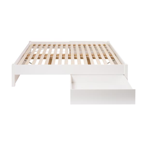 Prepac Select Platform Bed with 2 Drawers - White - Queen