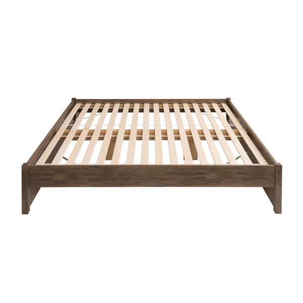 Prepac Select 4-Post Platform Bed - Drifted Gray - King