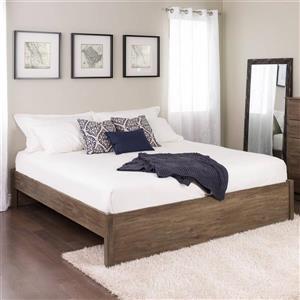 Prepac Select 4-Post Platform Bed - Drifted Gray - King