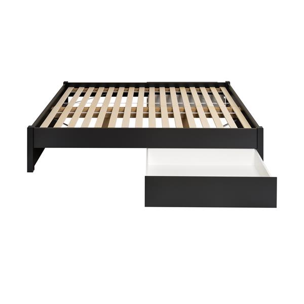 Prepac Select 4-Post Platform Bed - 2 Drawers - Black - Queen