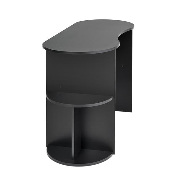 Prepac Kurv Compact Student Desk With Storage Black Behr 0903 1