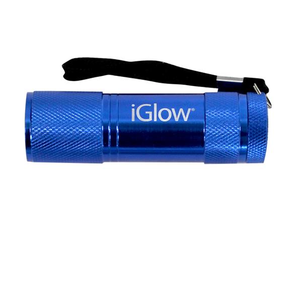 Lampes de poche iGlow aluminium, bleu/gris, 2 mcx