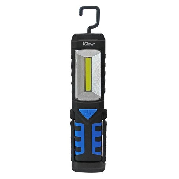 Lampe de travail DEL 3W iGlow, 2,2 po x 8,7 po, noir/bleu