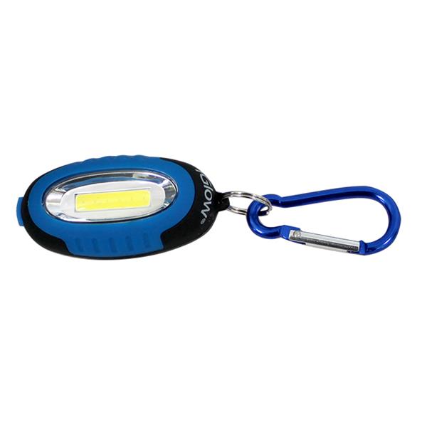 Porte-clés iGlow avec lumière COB, 5,5 po x 1,6 po, bleu, 2 mcx