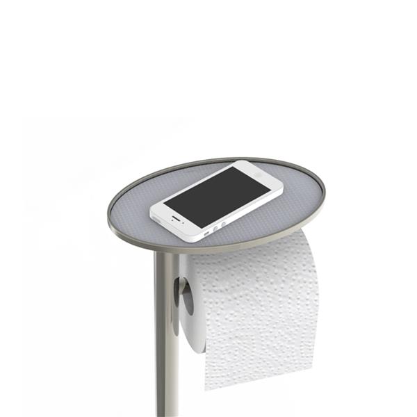 Porte papier de toilette sur pied Better Living OVO chrome 25,6 po 54584