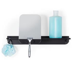 Better Living GLIDE Shower Shelf with Mirror - Black - 18-in