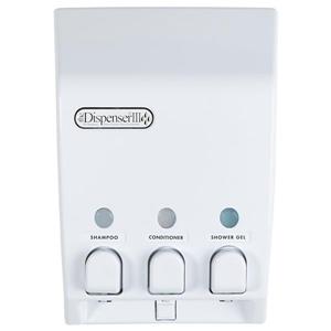 Distributeur de savon CLASSIC, 3 sections de 430 ml, Blanc