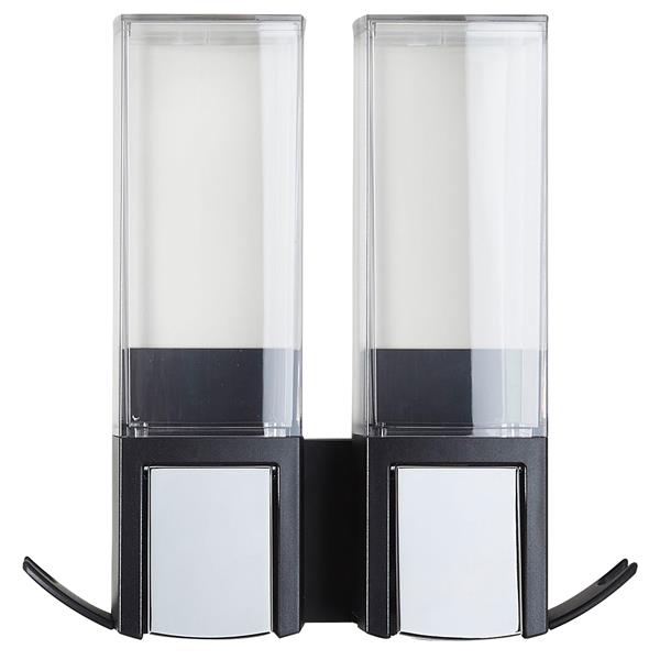 Better Living CLEVER Double Shower Soap Dispenser - Black - 2 x 480 ml