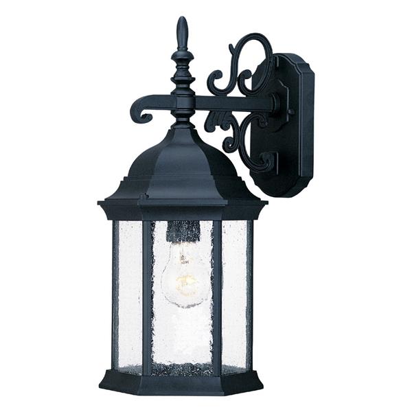 Acclaim Lighting Madison 1-Light Wall Mount Lantern - 6.1-in x 15-in - Black