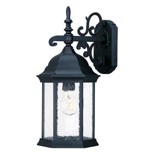 Acclaim Lighting Madison 1-Light Wall Mount Lantern - 6.1-in x 15-in - Black