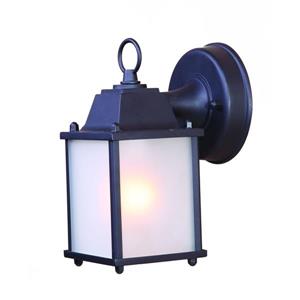 Acclaim Lighting Builder's choice 1-Light Wall Mount Lantern - 8.5 in  Black with Frosted Glass