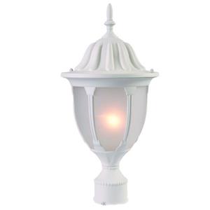 Acclaim Lighting Suffolk 1-Light Post-Mount Lantern - 18.5 in  White With Frosted Glass