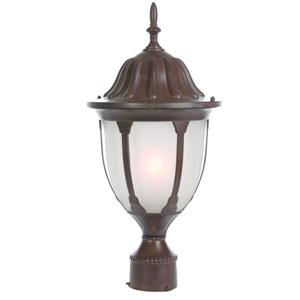 Acclaim Lighting Suffolk 1-Light Post-Mount Lantern - 18.5" - Black