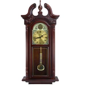 Bedford Wall Clock - 17.25" x 38" - Wood - Cherrywood