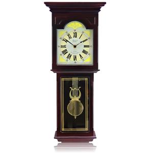 Horloge murale Bedford, 10" x 23", bois, chêne rouge