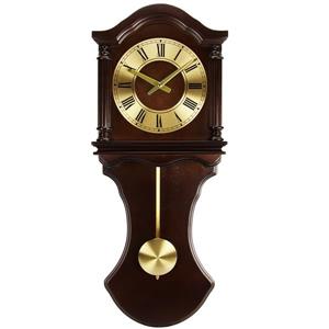Bedford Wall Clock with Pendalum - 28" - Wood - Chocolate