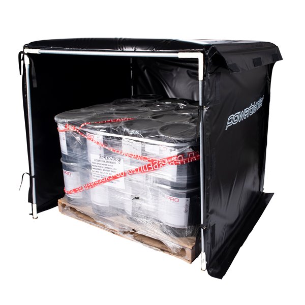 Powerblanket Bulk Material Pallet Heating Hot Box, Portable Job-Site Heater - 36-in x 48-in - Black