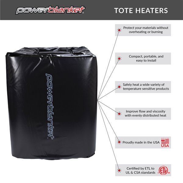 Powerblanket 275-Gallon IBC Tote-Tank Heating Blanket, Max Temp 63C/145F, 240V