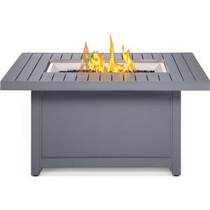 Napoleon Hamptons Rectangle Fire Pit - 52-in x 25-in - Aluminum - Gray