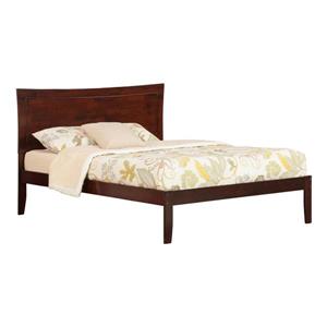 Atlantic Furniture Metro Queen Platform Bed with Open Footboard - Walnut