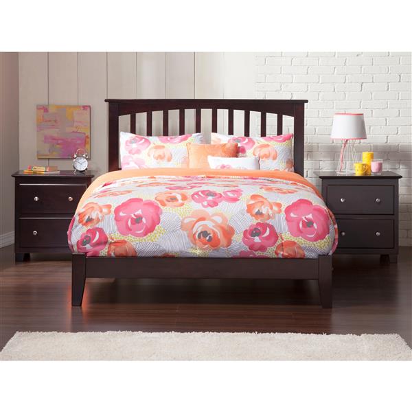 Espresso platform on sale bed king