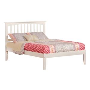 Atlantic Furniture Mission Full Platform Bed with Open Footboard - White