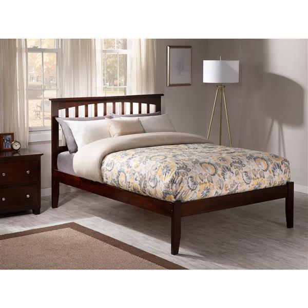 AFI Furnishings Mission Full Platform Bed with Open Footboard - Walnut