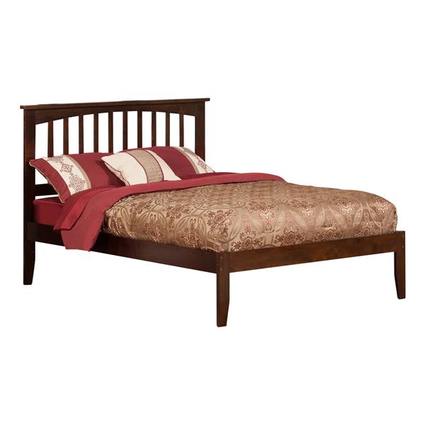 AFI Furnishings Mission Full Platform Bed with Open Footboard - Walnut